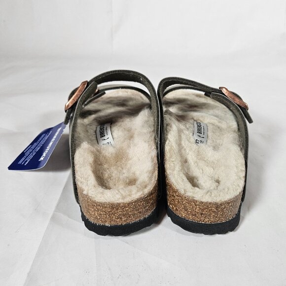 Birkenstock Sandals with Olive Straps and Brown Buckles - Picture 2 of 8